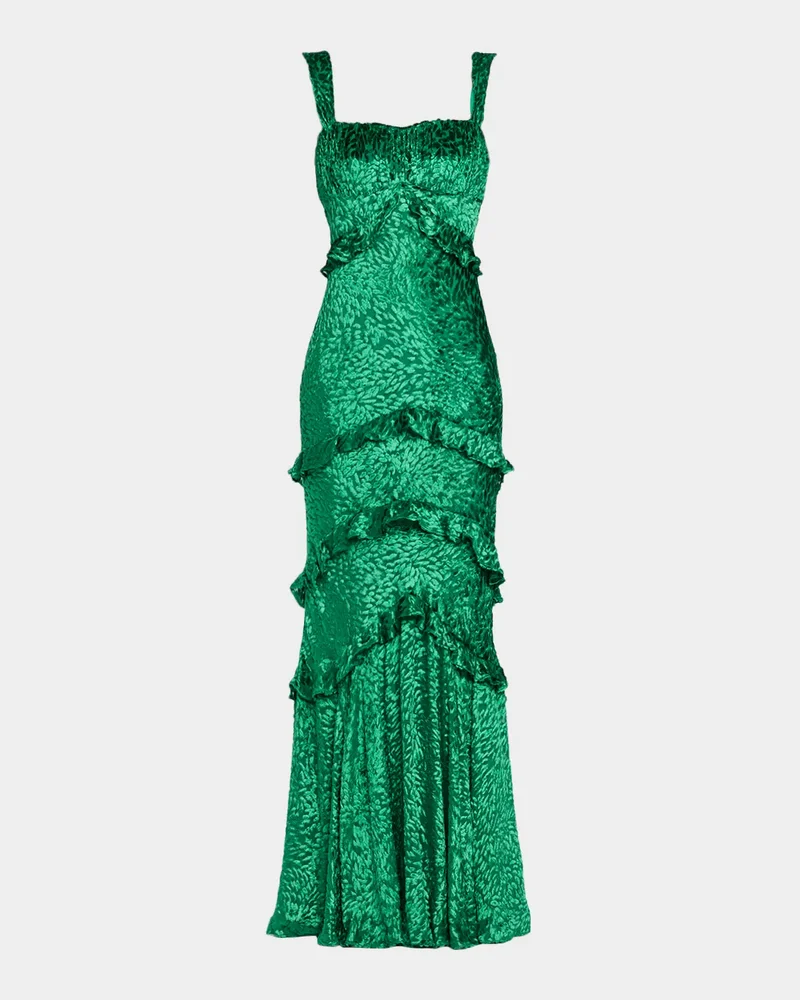 Chandra Floral Ruffled Gown