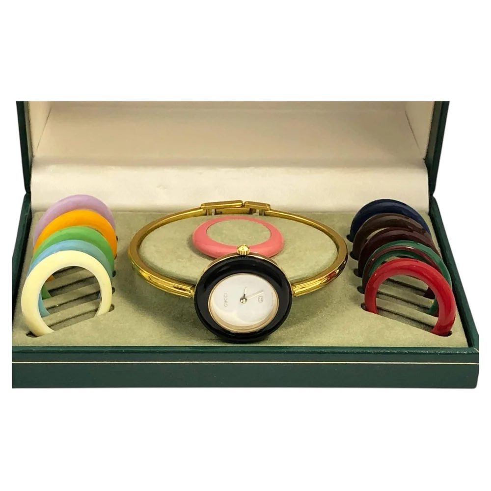 Vintage Interchangeable Bezel Bangle Watch Set (11/12), 1990s