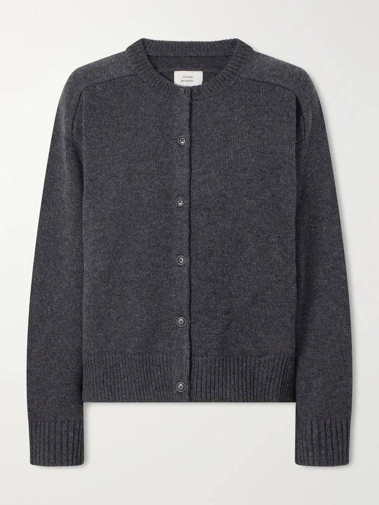 Aidar merino wool and cashmere-blend cardigan