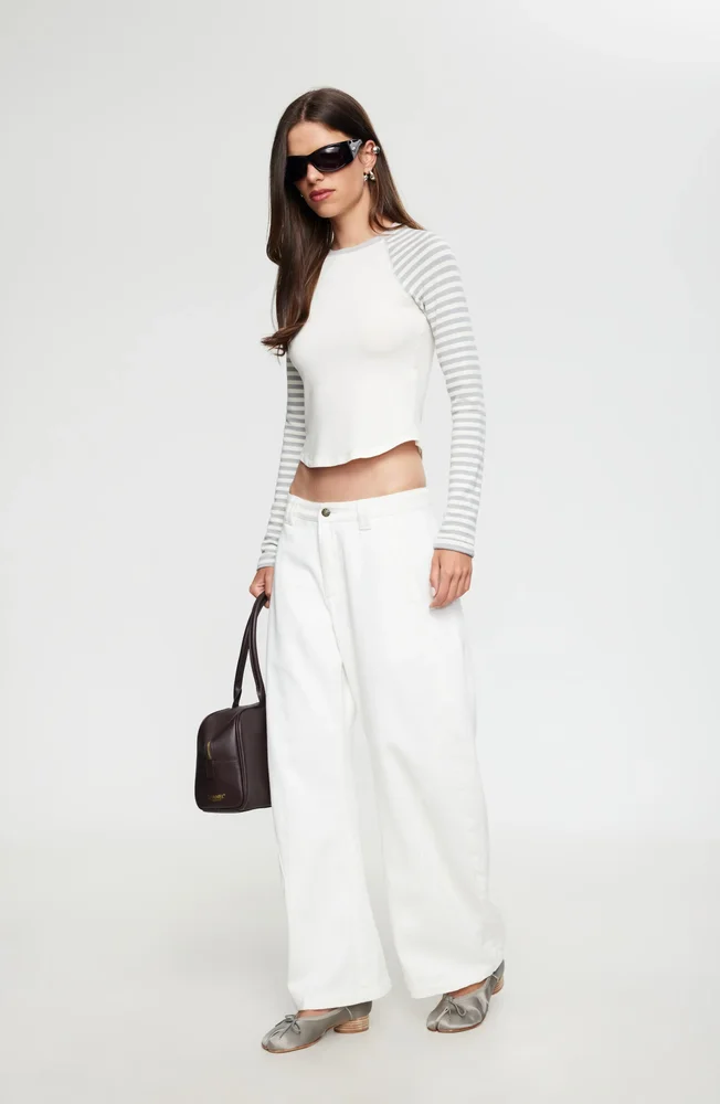 Bloom Striped Baseball T-Shirt