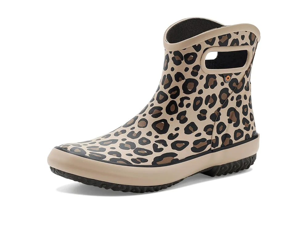Patch Ankle Rain Boots in Leopard