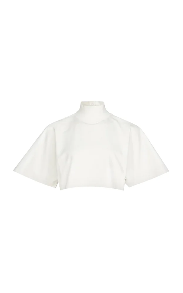 Oversized Cropped Cotton T-Shirt