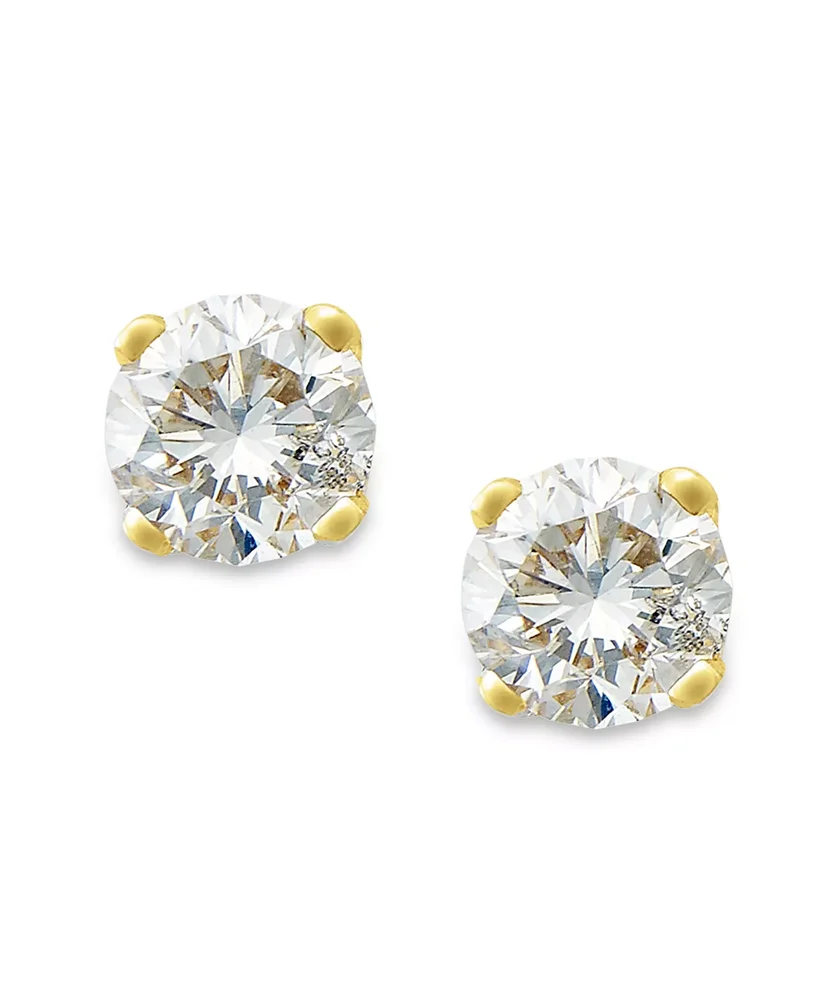 Round-Cut Diamond Stud Earrings in 10k White or Yellow Gold (1/5 ct. t.w.)