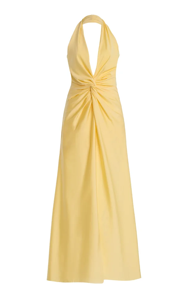 Exclusive Mendra Jersey Maxi Halter Dress