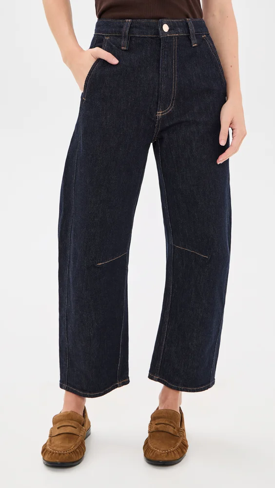 Beau Seamed Crescent Raw Jeans