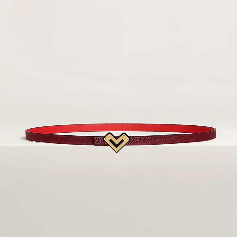 Coeur Kelly belt buckle & Reversible leather strap 13 mm