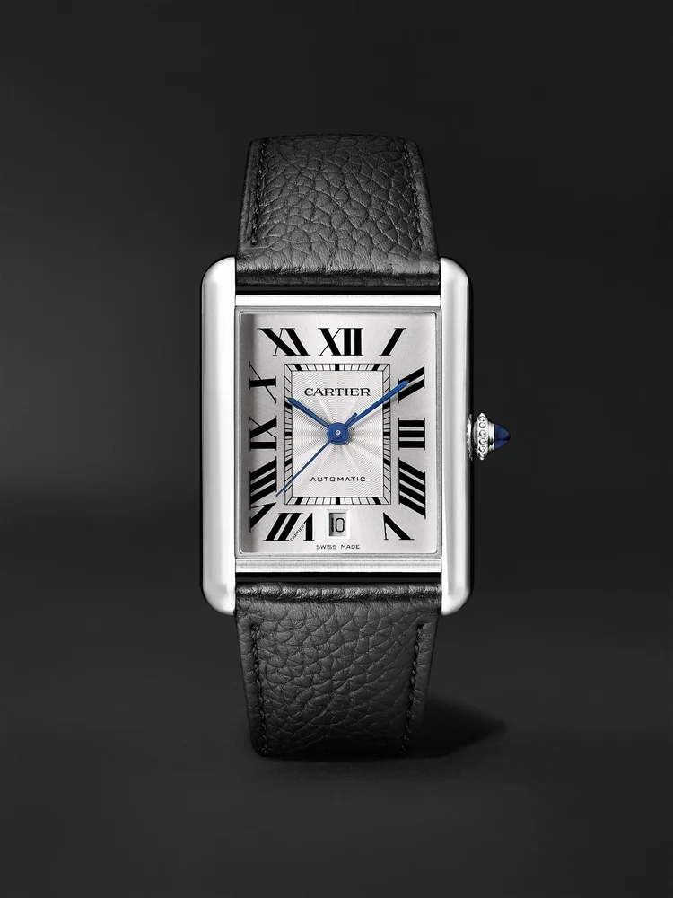 Tank Must Extra-Large Automatic Stainless Steel Watch (White Dial)