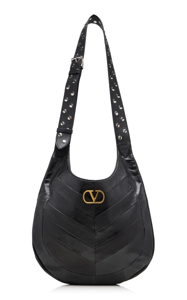 VLogo Nappa Leather Hobo Bag
