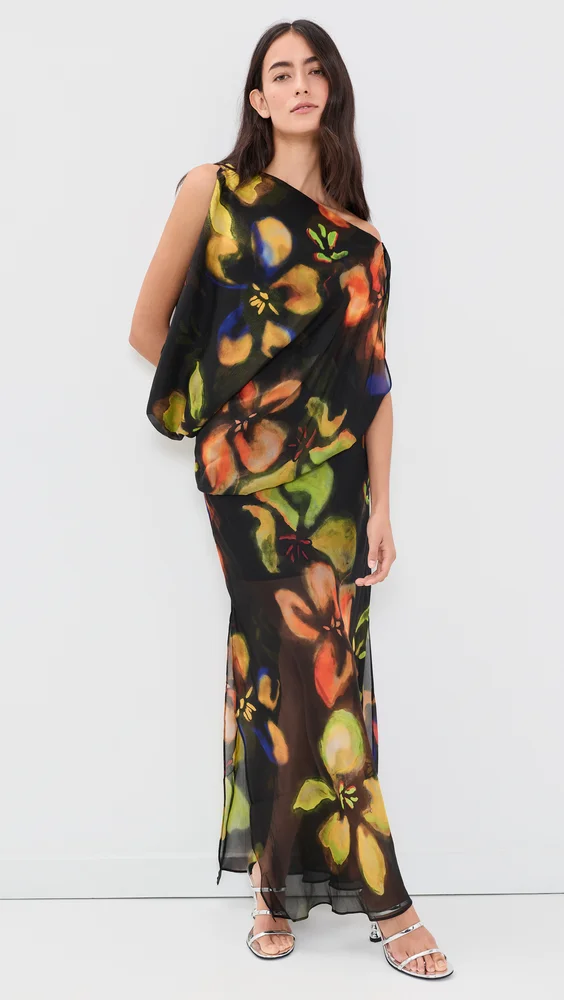 Arisa Silk Maxi Dress