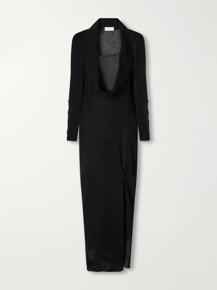 Noris wool-gauze maxi dress