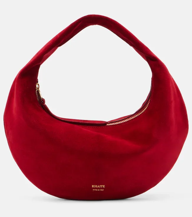 Olivia Mini suede top-handle bag