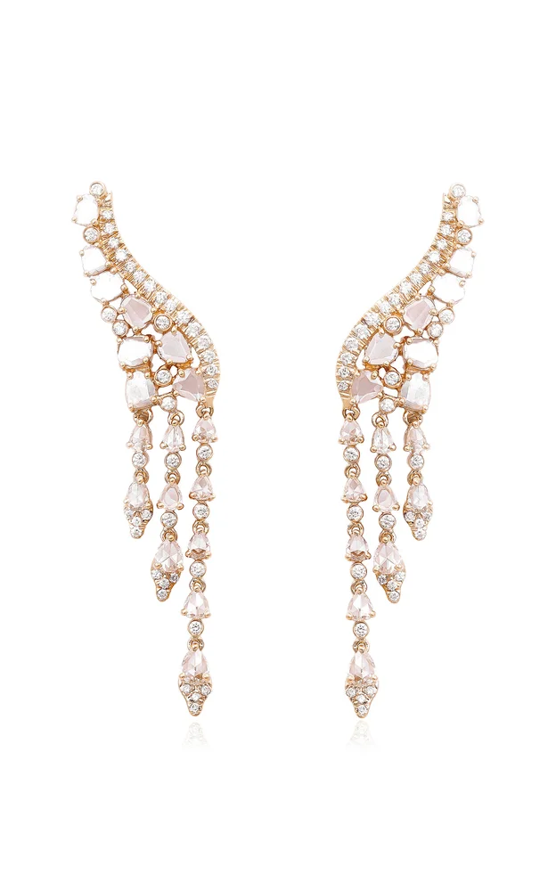18K Yellow Gold Diamond Earrings