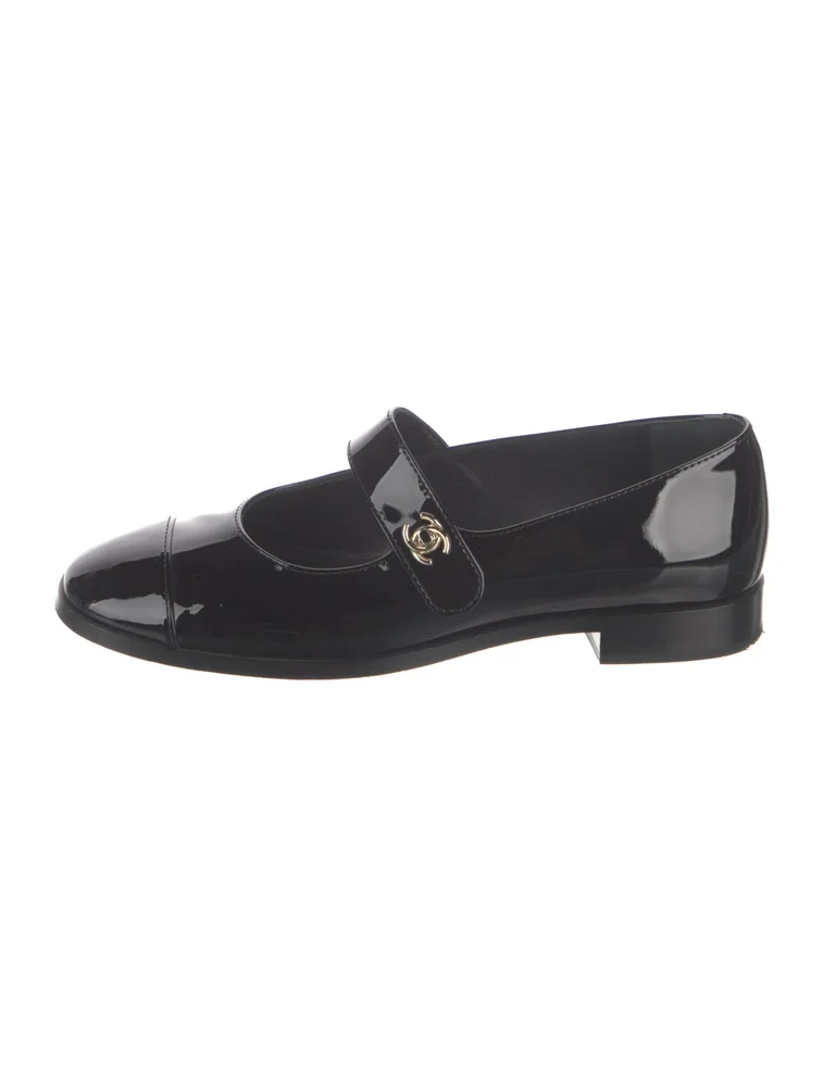 Pre-Owned 2023 Interlocking CC Logo Mary Jane Flats