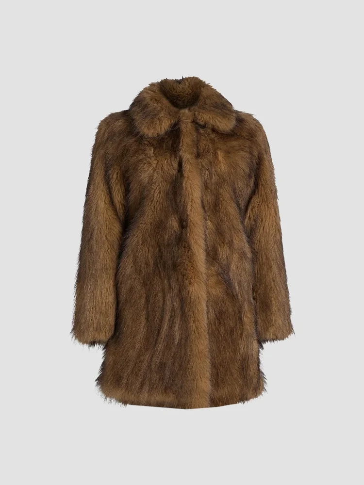 Lestor Faux-Fur Oversized Coat