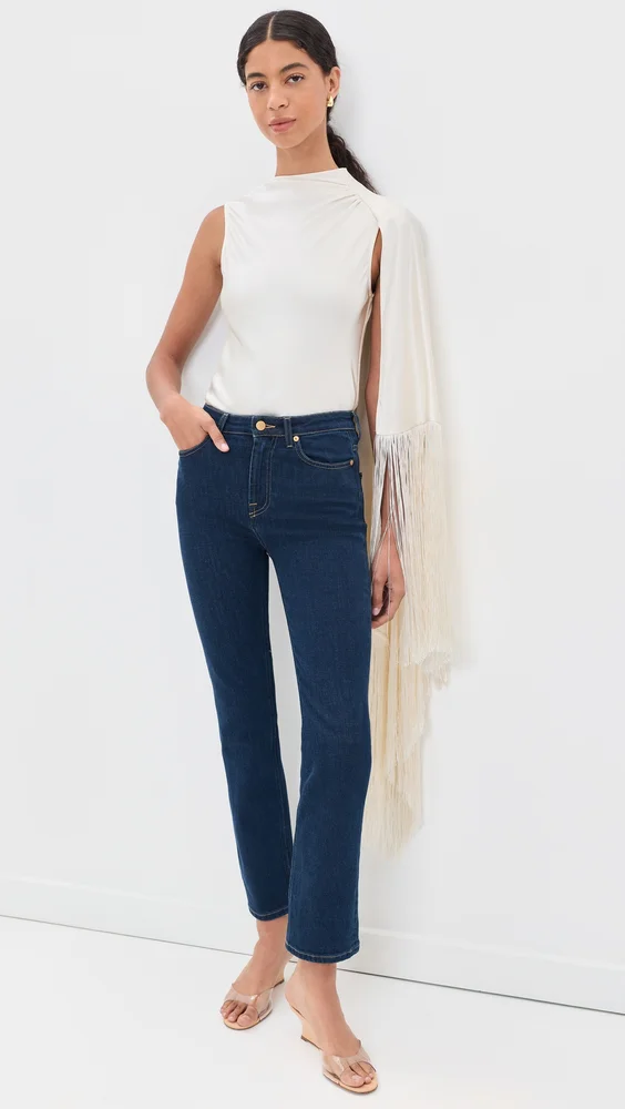 Satin Fringed Scarf Top