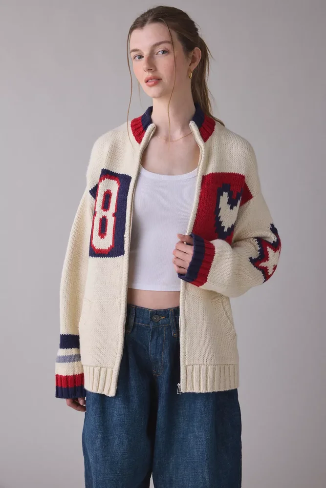 Beau Zip-Up Oversized Cardigan