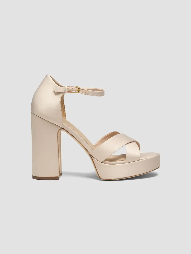 115MM Satin Platform Sandals