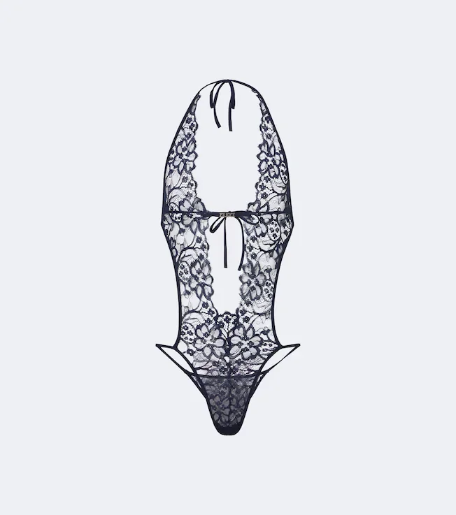 Lace cutout bodysuit