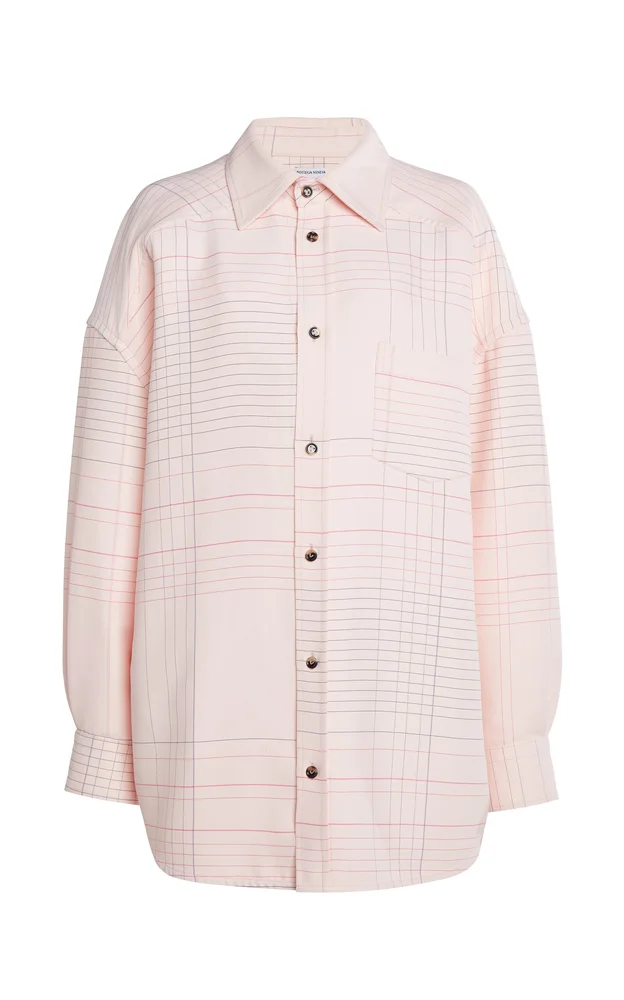 Striped Stretch-Crepe Shirt