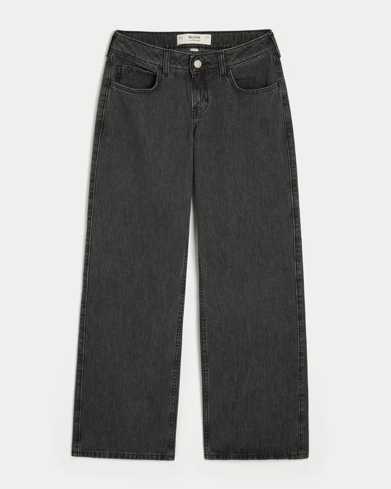 Curvy Low-Rise Baggy Jeans (washed black)