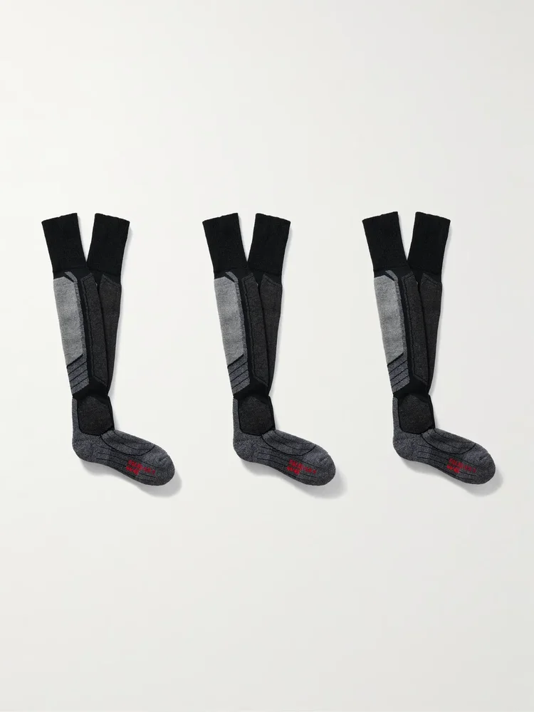 SK2 Intermediate Three-Pack Jacquard-Knit Ski Socks