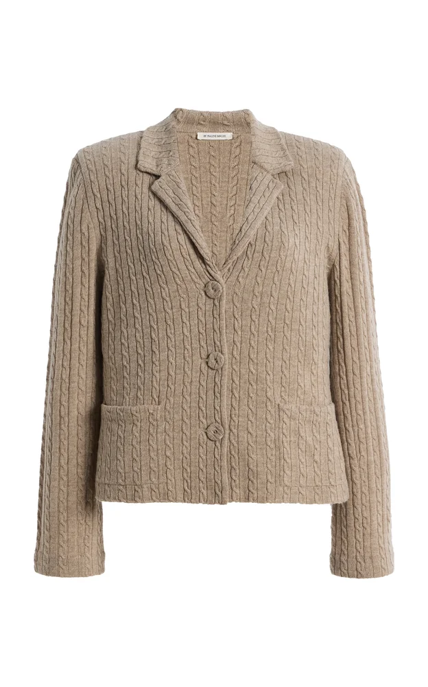 Rica Cableknit Wool-Cashmere Cardigan