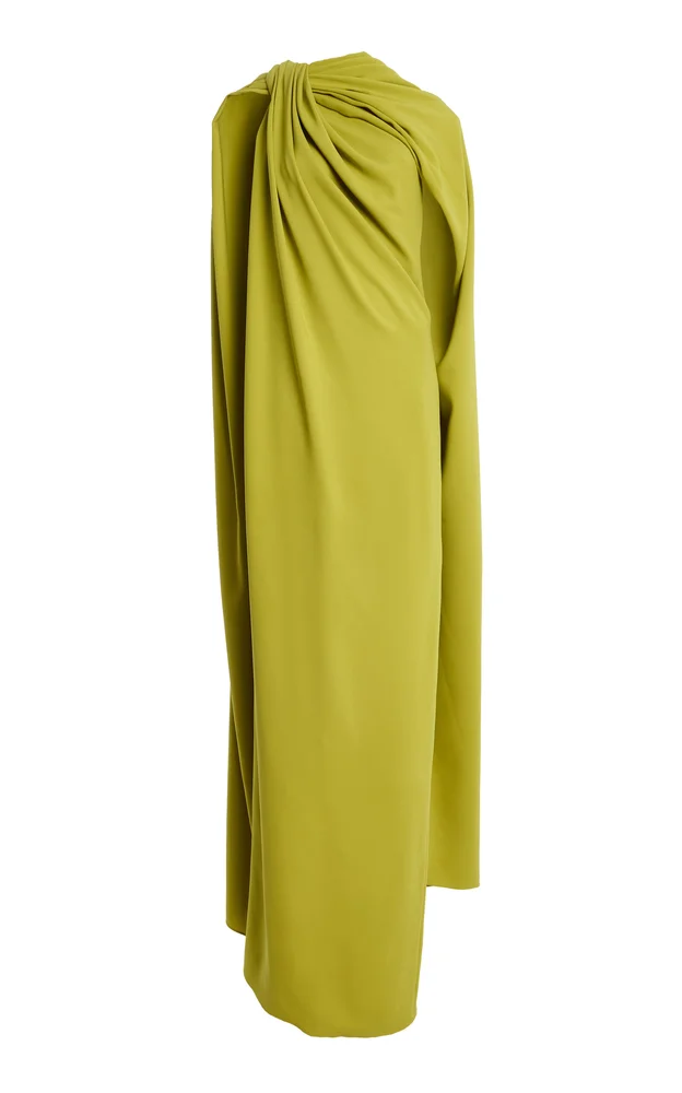 Draped Georgette Caftan Gown
