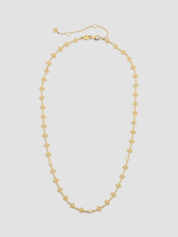 Principessa 18K Yellow Gold Floral Chain Necklace