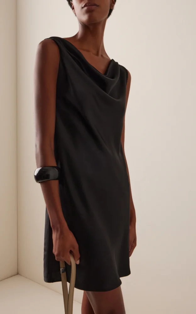 Barb Cowl Satin Mini Dress