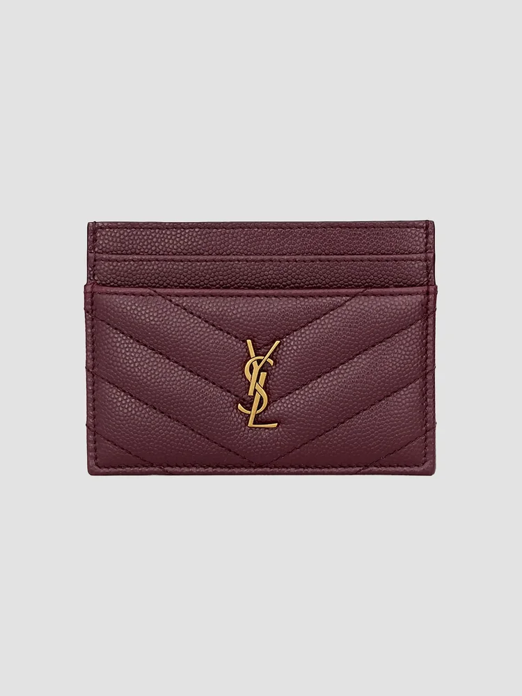 Grain De Poudre Leather Cassandre Card Case