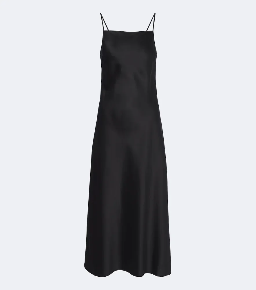 Cloe silk satin midi dress