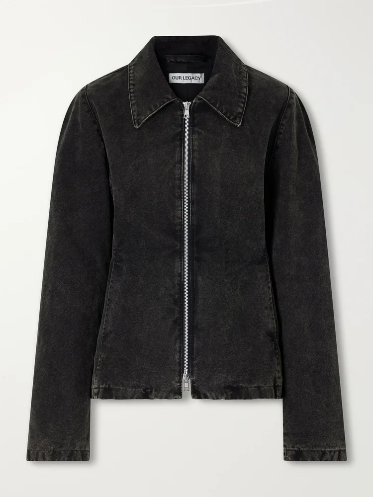 Cinched denim jacket