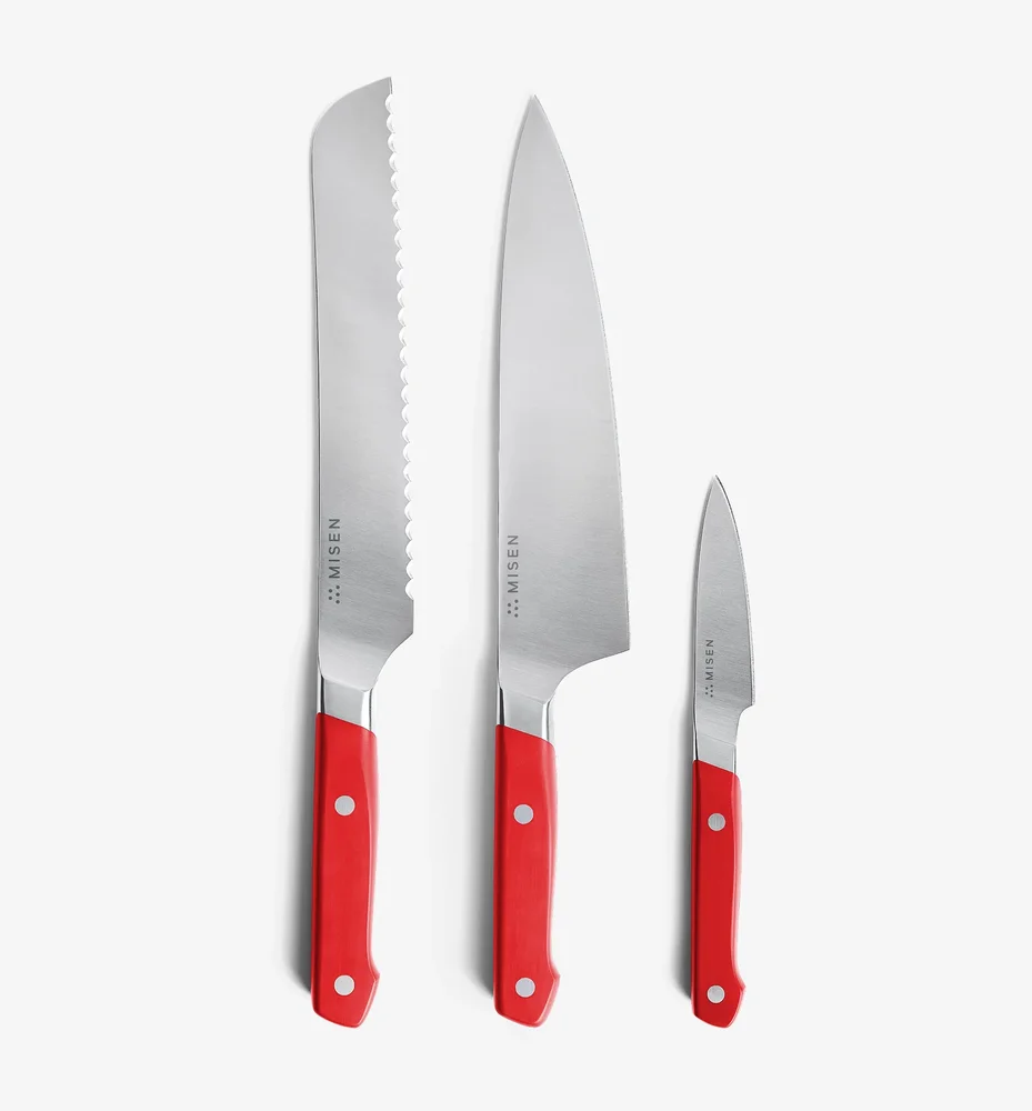 3-Piece ACUTO440 Knife Set (Red)