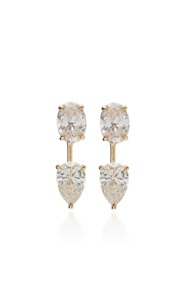 14K Yellow Gold Lab-Grown Diamond Earrings