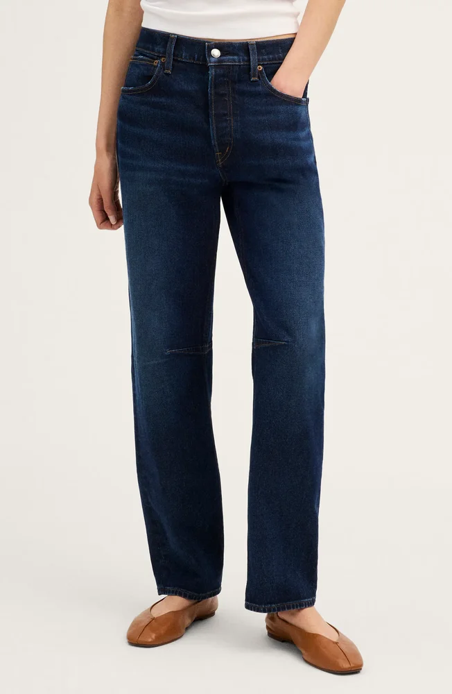 Darted Barrel Leg Jeans