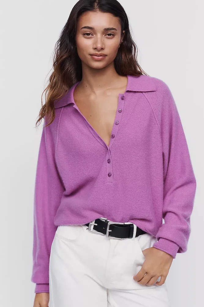 100% Cashmere Henley Sweater