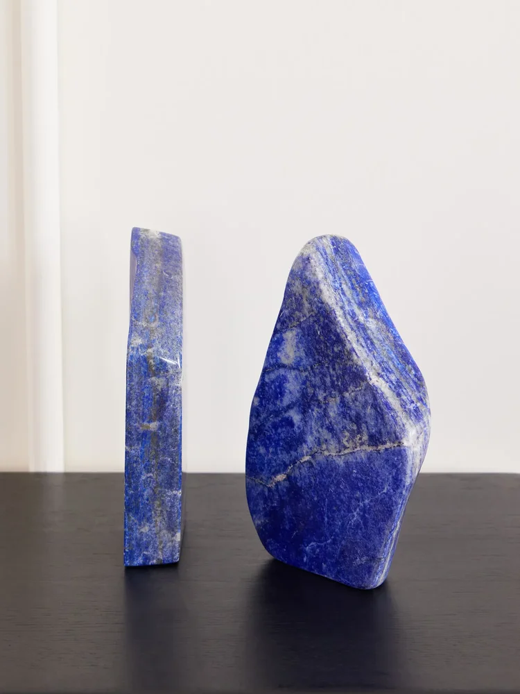 Lapis lazuli bookends