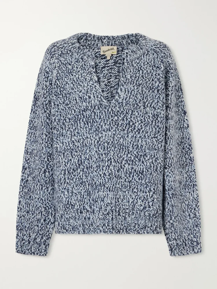 Alpaca and wool-blend sweater