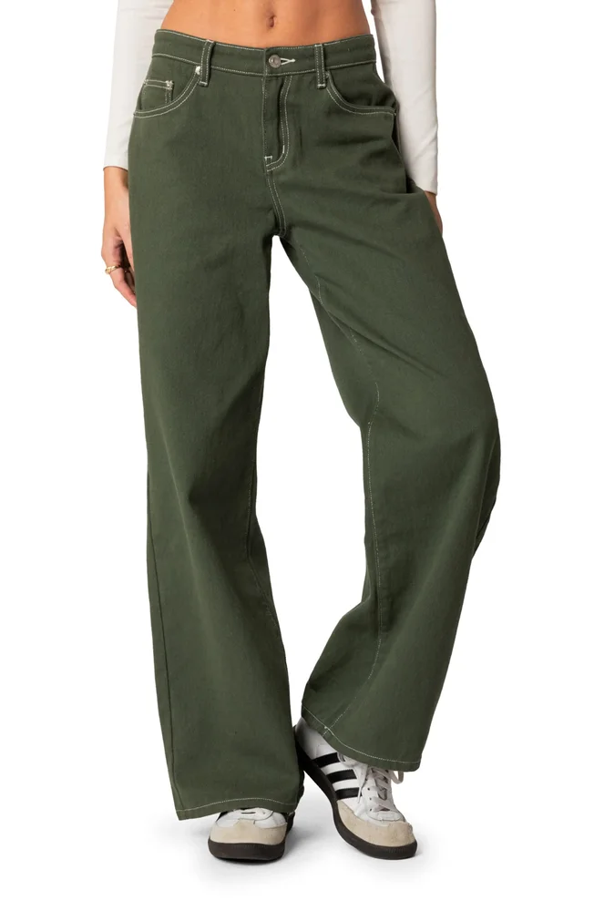 Brenda Low Rise Straight Leg Carpenter Jeans