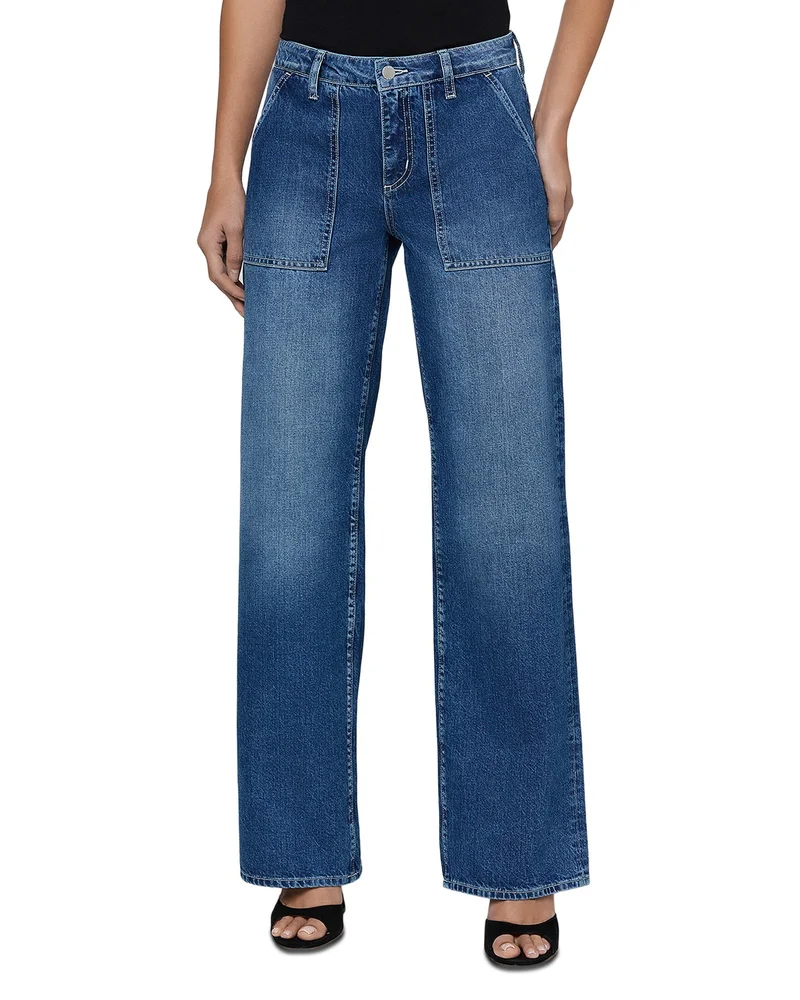 Christel High Rise Wide Leg Jeans in Atlantis