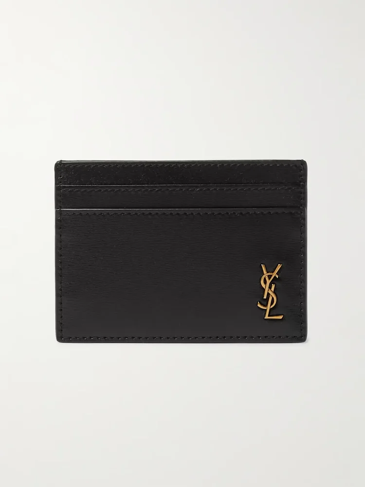 Logo-Appliquéd Leather Cardholder
