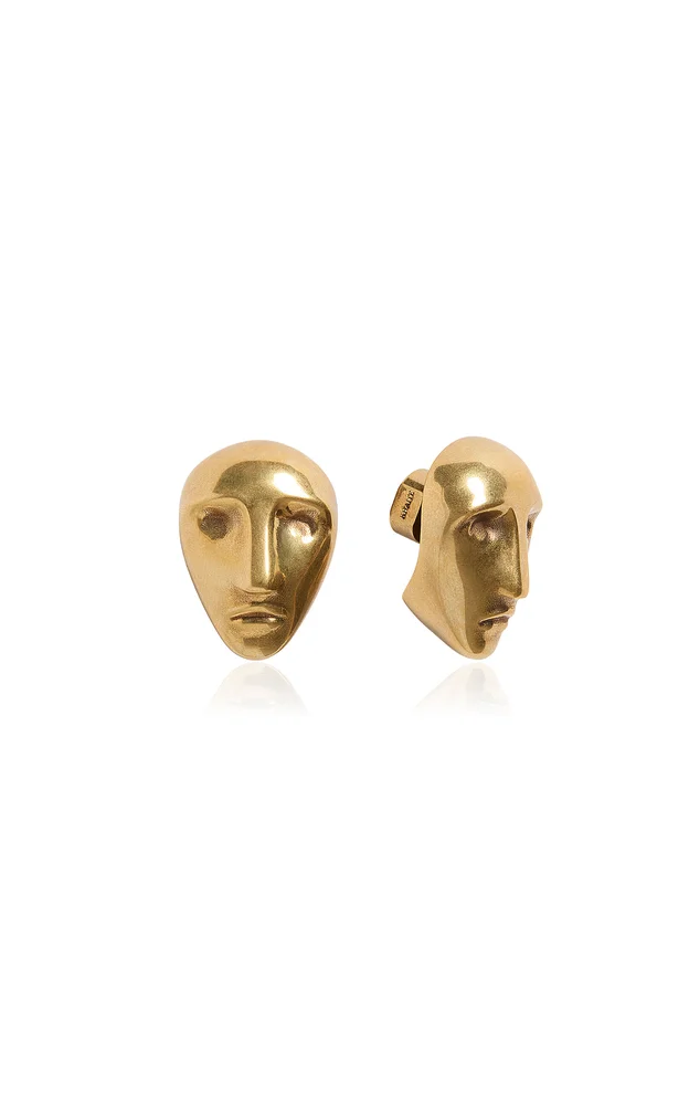 Visage 18K Gold-Plated Brass Earrings