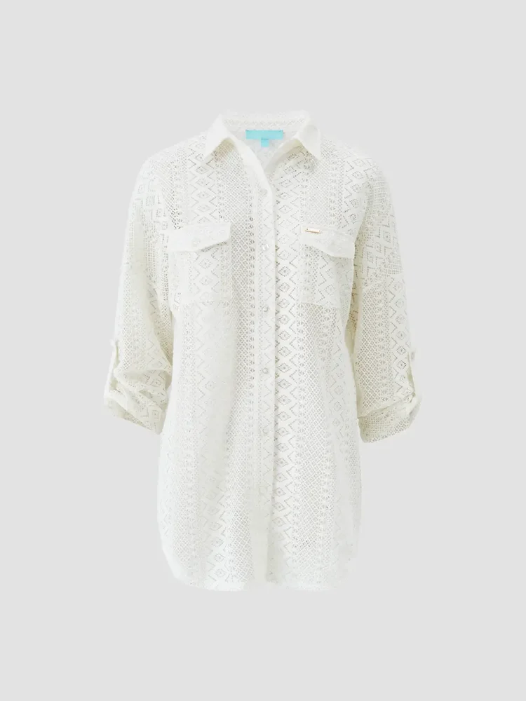 Elena Crochet Oversized Shirt