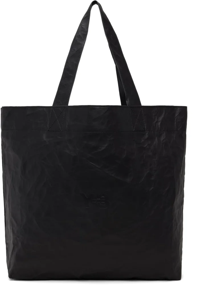 Black 'Y-3' Leather Tote