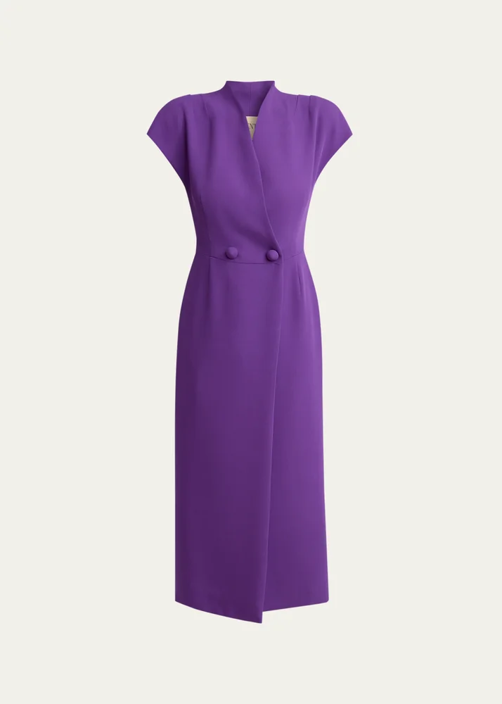 Double-Breasted Midi Dress