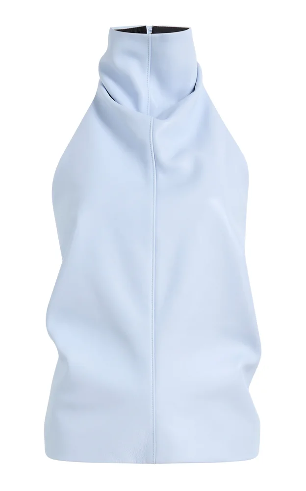 Rone Plonge Leather Top