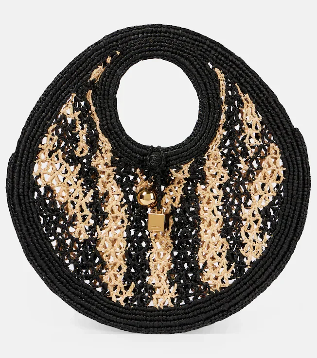 Spiaggia Small raffia shoulder bag