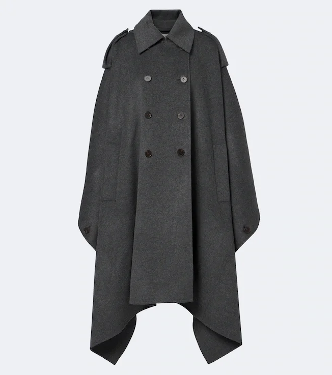 Wool and cashmere cape