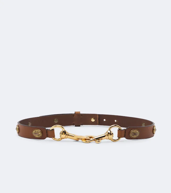 Studded leather belt