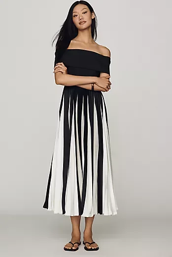Hutch Off-Shoulder Twofer Midi Dress